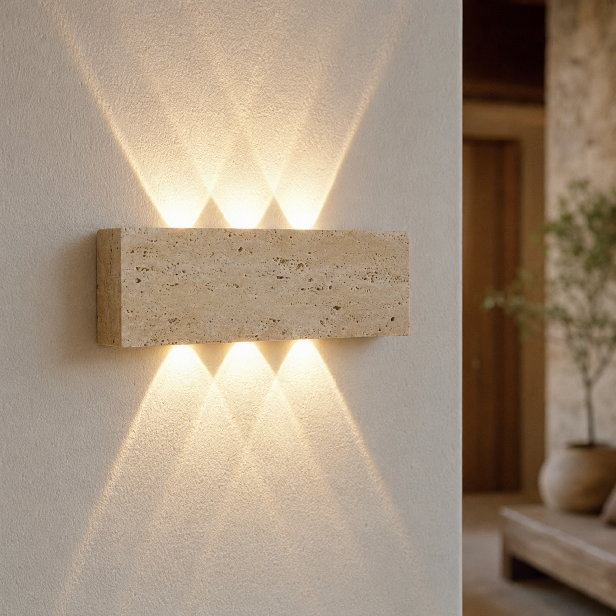 Applique Murale LED Wabi Sabi Étanche IP65 – Design Naturel & Moderne
