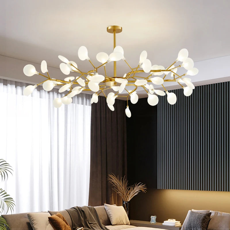 Lustre Plafonnier LED Doré Style Nordique