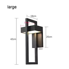 Applique Murale Extérieure Vintage Noire LED