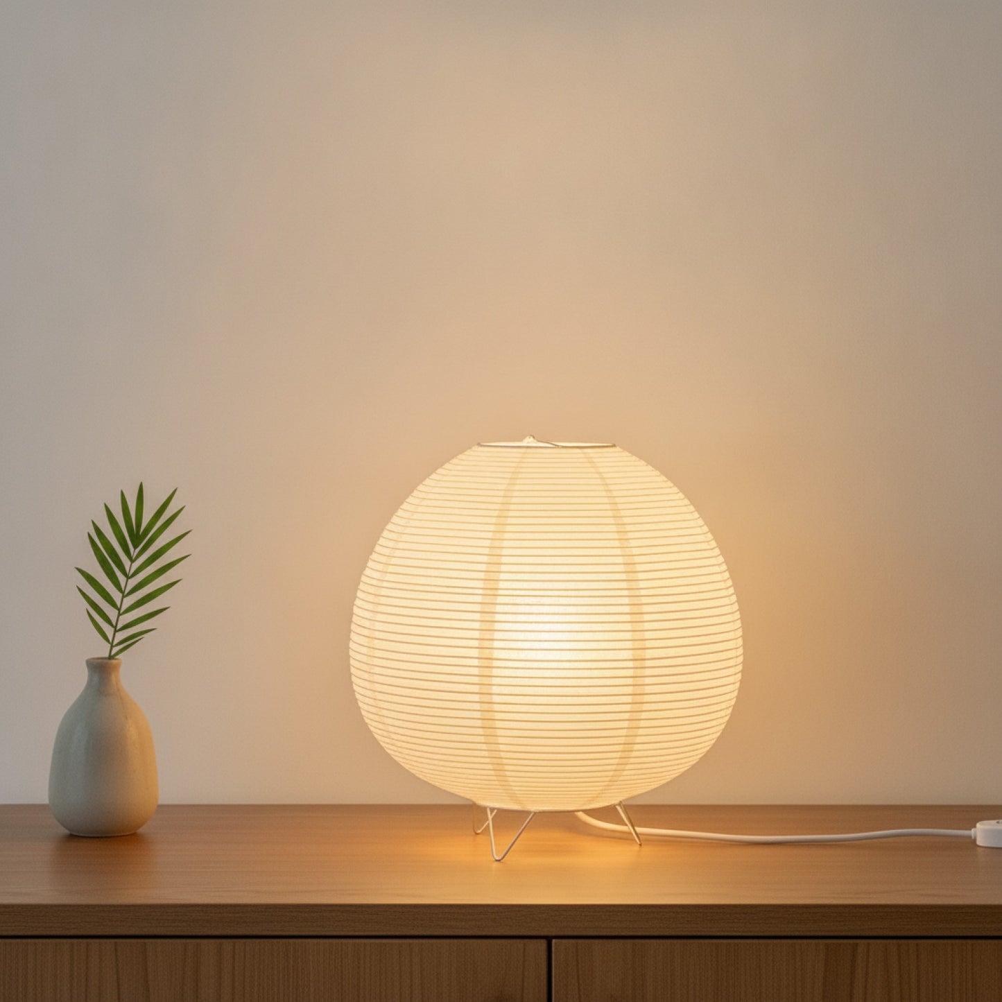Lanterne Japonaise Zen LED Papier de Riz
