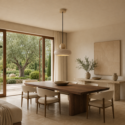 Suspension Wabi Sabi en Travertin – Luminaire Naturel & Design Minimaliste