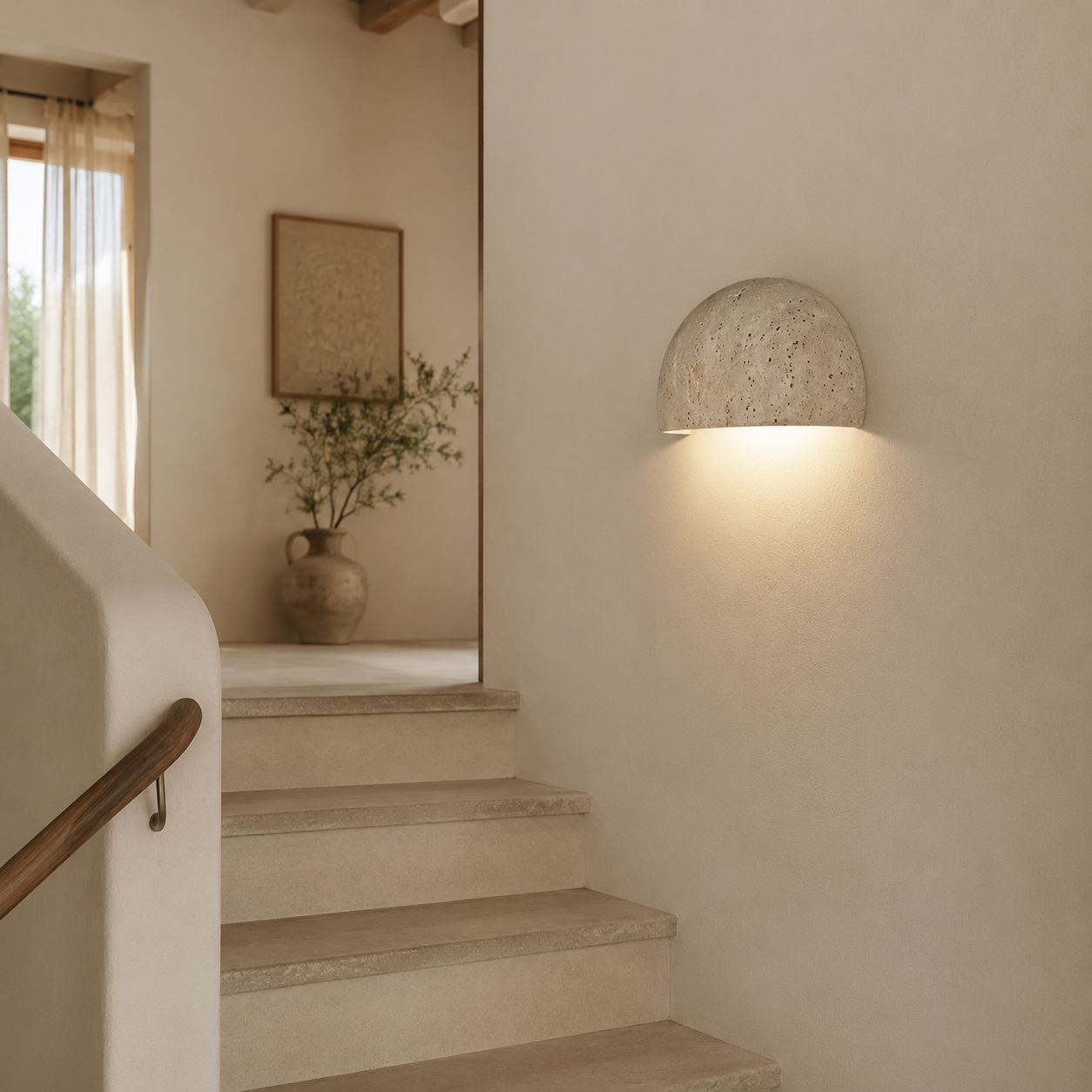 Applique Murale Wabi Sabi en Pierre Naturelle – Design Authentique & Élégant
