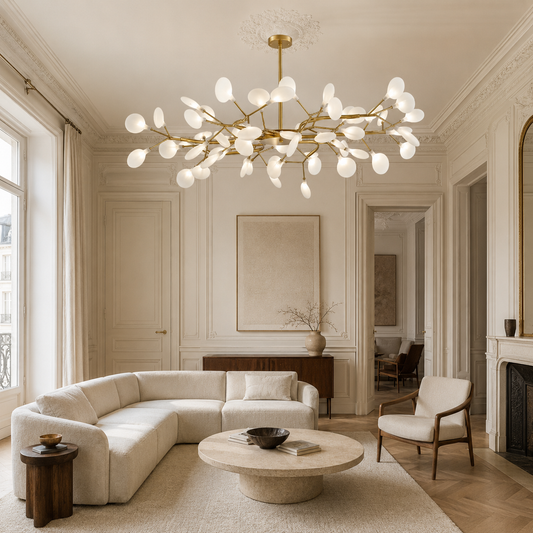 Plafonnier LED Doré Nordique – Design Moderne & Élégant