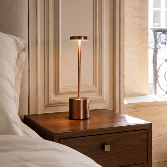 Lampe de Table LED Rétro – Design Sans Fil & Ambiance Élégante