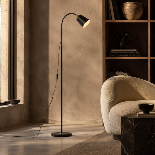 Lampadaire LED en Fer Forgé – Design Minimaliste & Moderne