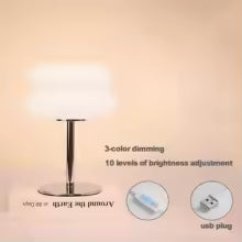 Lampe de Chevet Crémeuse USB Gradation Tricolore