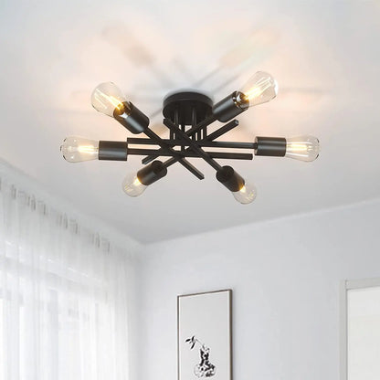 Lustre Sputnik Noir Design Mid-Century