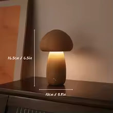 Lampe Champignon Bois Tactile & Rechargeable