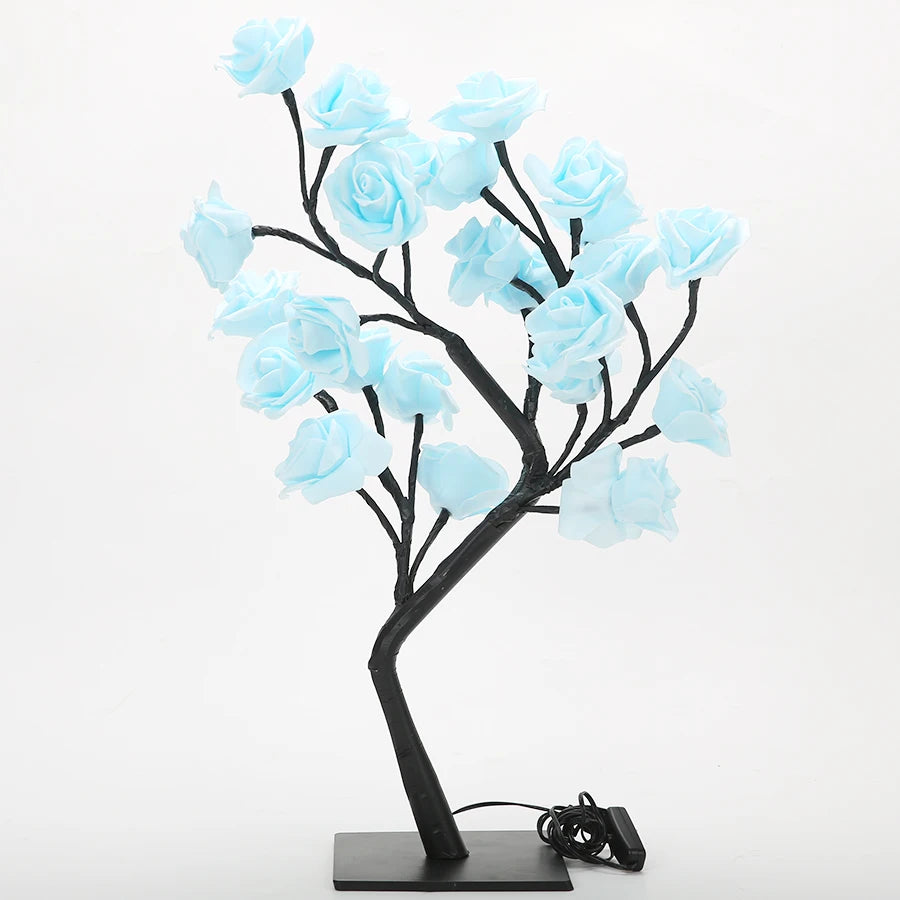 Veilleuse Rose LED USB Déco Florale