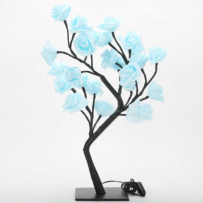 Veilleuse Rose LED USB Déco Florale