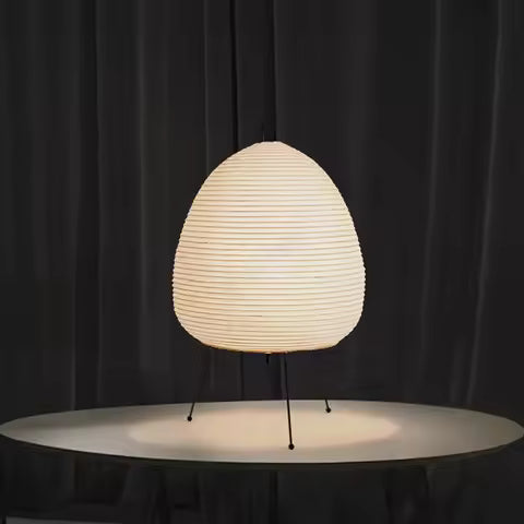 Lampe de Table Design Japonais Akari en Papier de Riz - Décoration Salon & Chambre