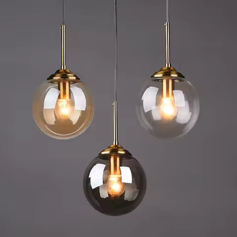 Lustre LED Moderne en Métal et Verre - Design Nordique Créatif pour Salon & Salle à Manger