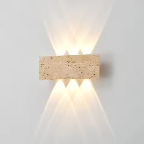 Lampe Murale LED Extérieure Wabi-Sabi - Étanche IP65, Style Rétro Pierre pour Jardin et Intérieur