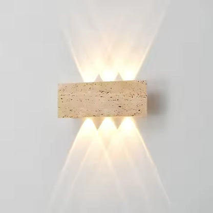 Lampe Murale LED Extérieure Wabi-Sabi - Étanche IP65, Style Rétro Pierre pour Jardin et Intérieur