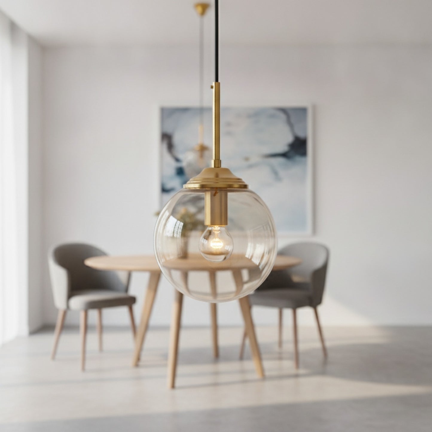 Lustre LED Moderne en Métal et Verre - Design Nordique Créatif pour Salon & Salle à Manger