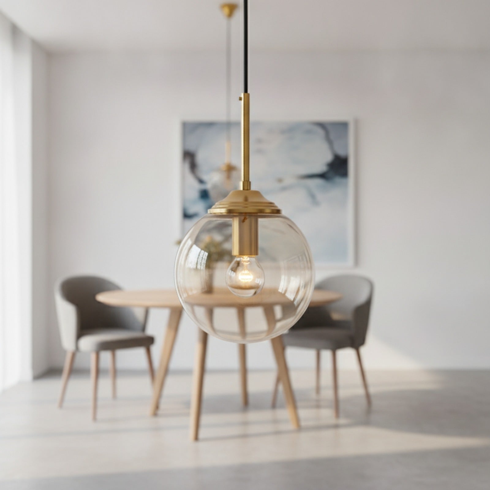 Lustre LED Moderne en Métal et Verre - Design Nordique Créatif pour Salon & Salle à Manger