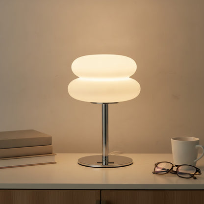 Lampe de Chevet Crémeuse avec USB et Gradation Tricolore