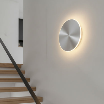 Lampe Murale LED Circulaire en Aluminium - Luminaire Moderne pour Salon et Escalier
