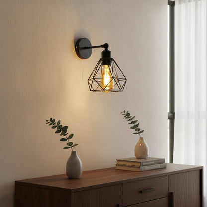 Applique Murale Noire Moderne à Bras Oscillant - Lampe de Chevet E27 pour Salon et Chambre