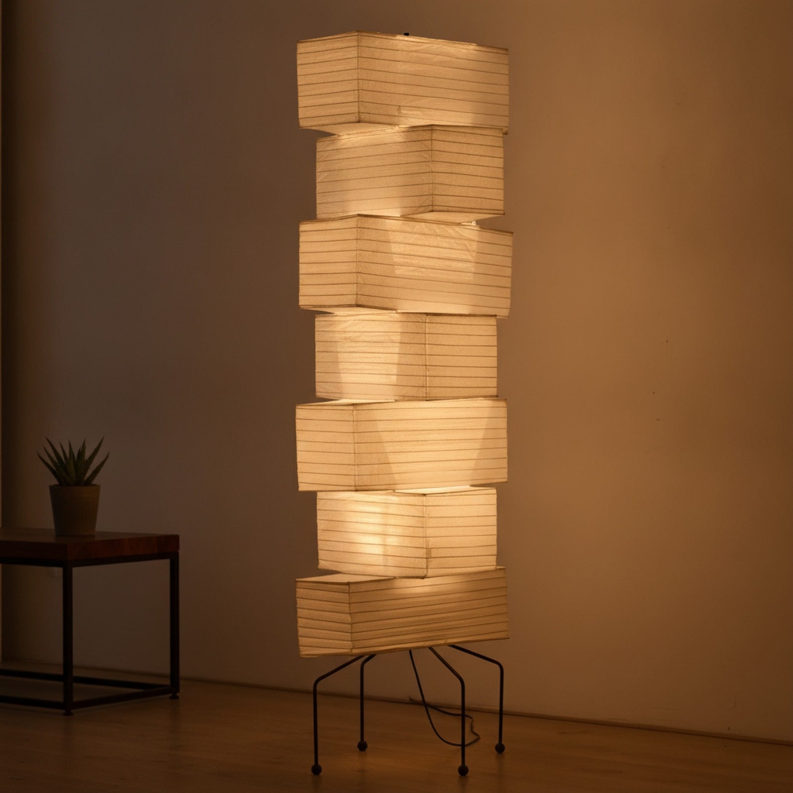 Lampe sur pied Akari Noguchi Yong - Design Japonais en Papier de Riz et LED