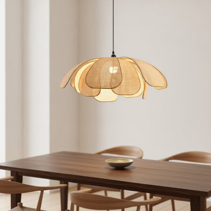 Lustre en Rotin Tissé à la Main - Style Japonais & Asiatique pour Salle à Manger et Chambre