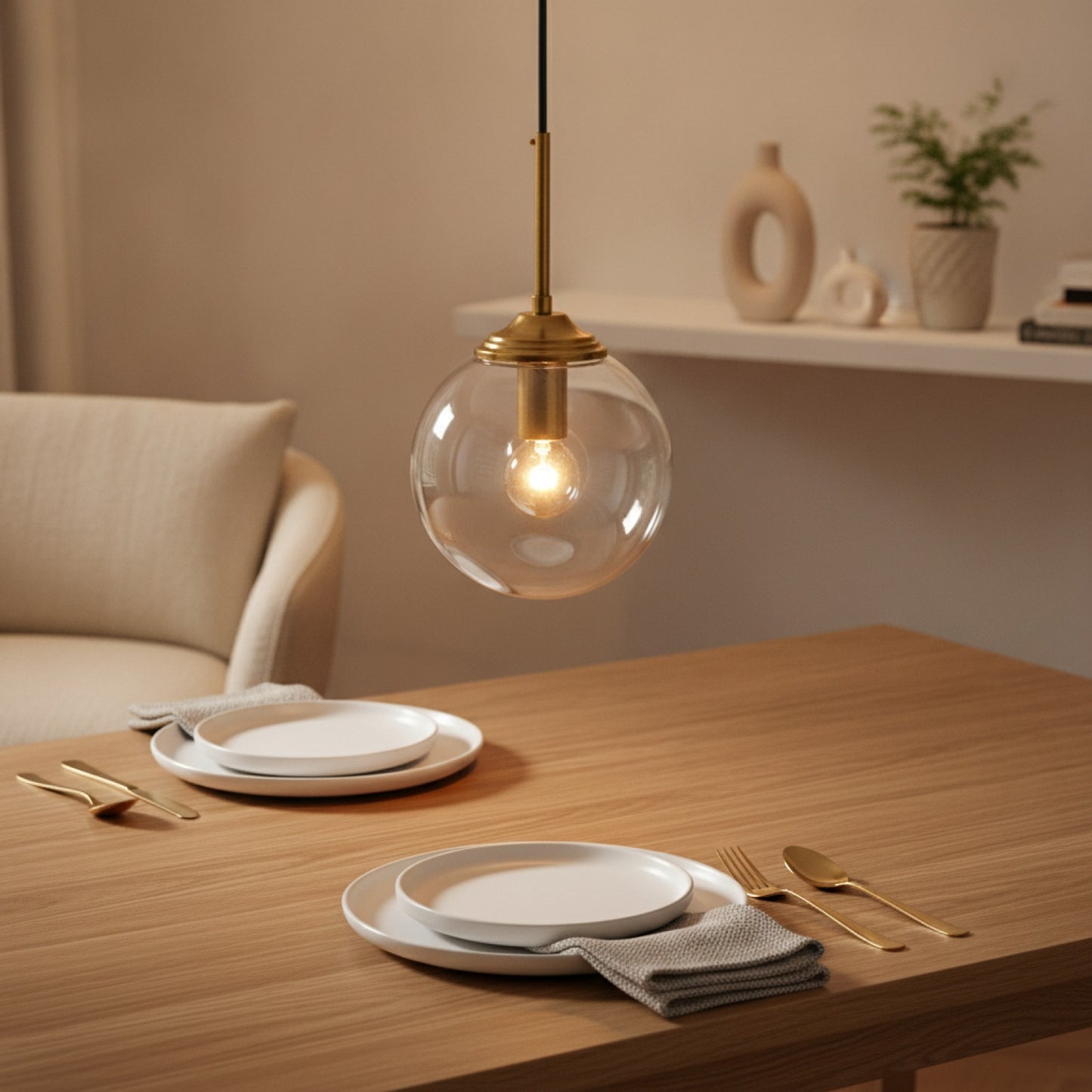 Lustre LED Moderne en Métal et Verre - Design Nordique Créatif pour Salon & Salle à Manger
