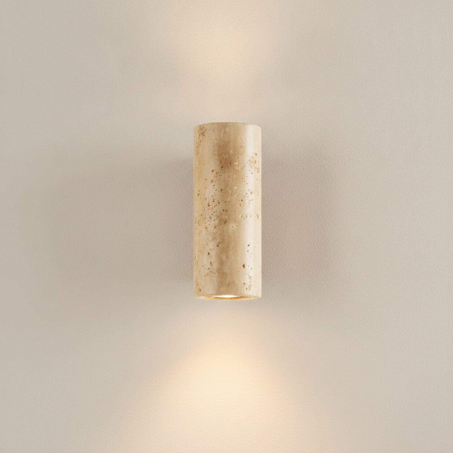 Applique Murale Wabi Sabi Jaune en Marbre et Travertin - Éclairage LED pour Chevet, Salon, Escalier