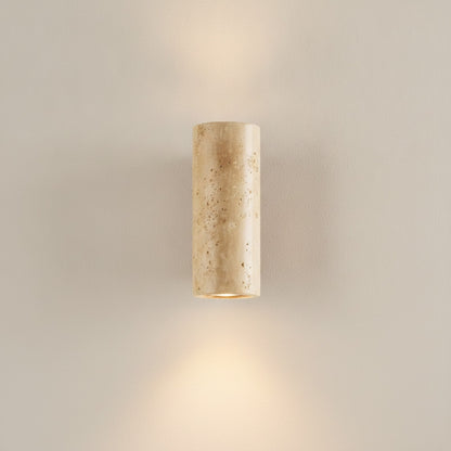 Applique Murale Wabi Sabi Jaune en Marbre et Travertin - Éclairage LED pour Chevet, Salon, Escalier