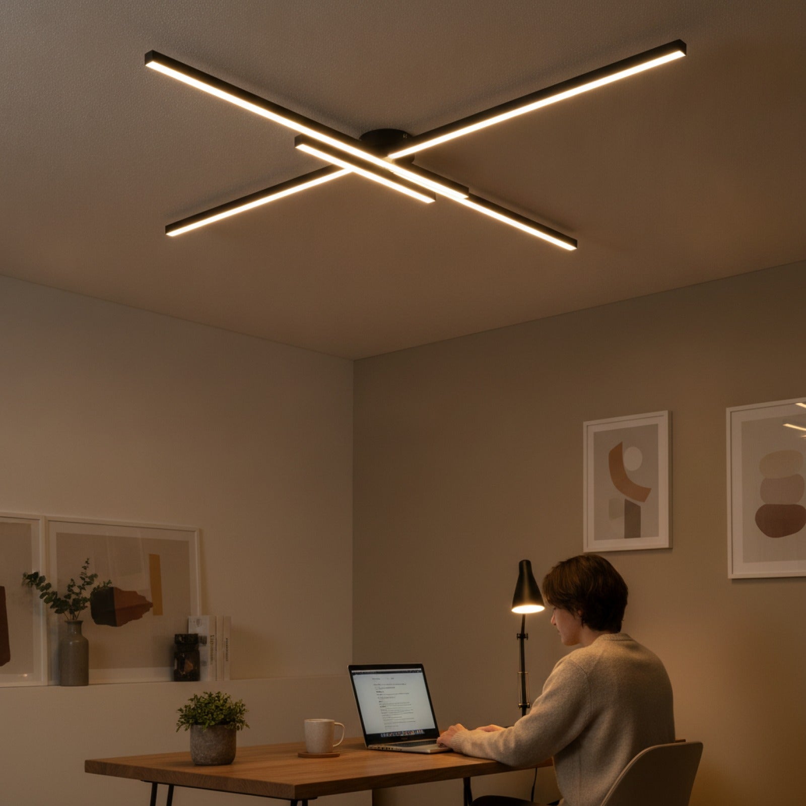 Plafonnier LED Design Moderne en Aluminium - Luminaire Intérieur pour Couloir, Balcon, Bureau