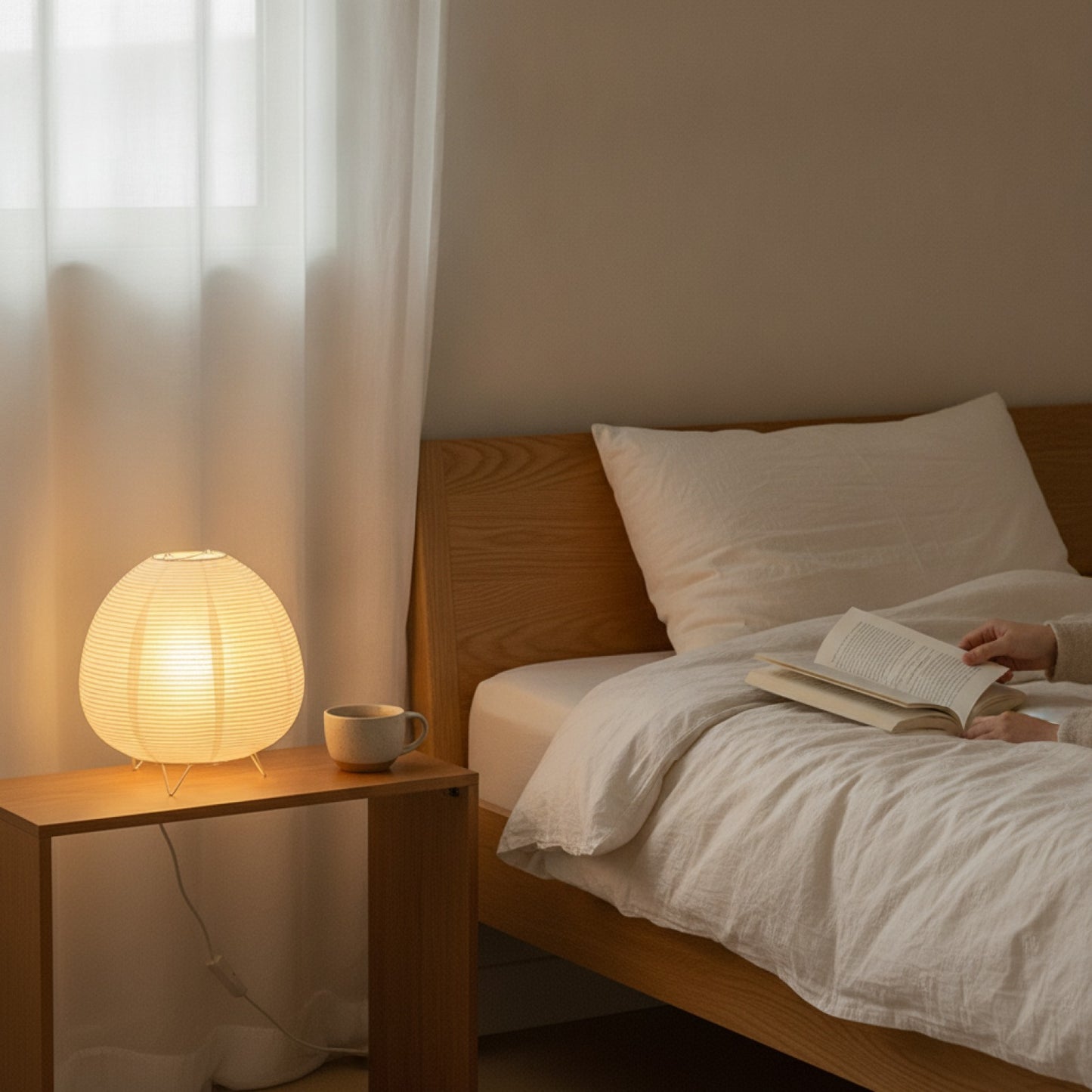 Lampe de Table LED Nordique Style Wine-Sabi pour Chevet, Salon et Bureau