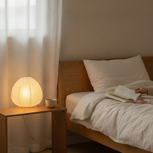 Lampe de Table LED Nordique Style Wine-Sabi pour Chevet, Salon et Bureau