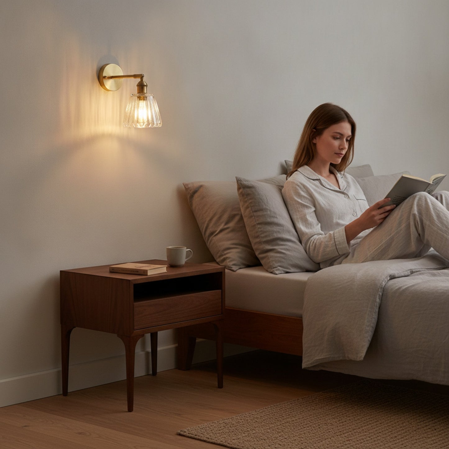 Applique Murale Nordique en Laiton et Verre - Luminaire Design pour Salon et Chambre