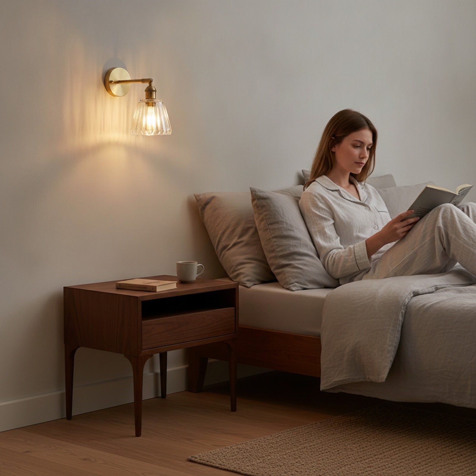 Applique Murale Nordique en Laiton et Verre - Luminaire Design pour Salon et Chambre