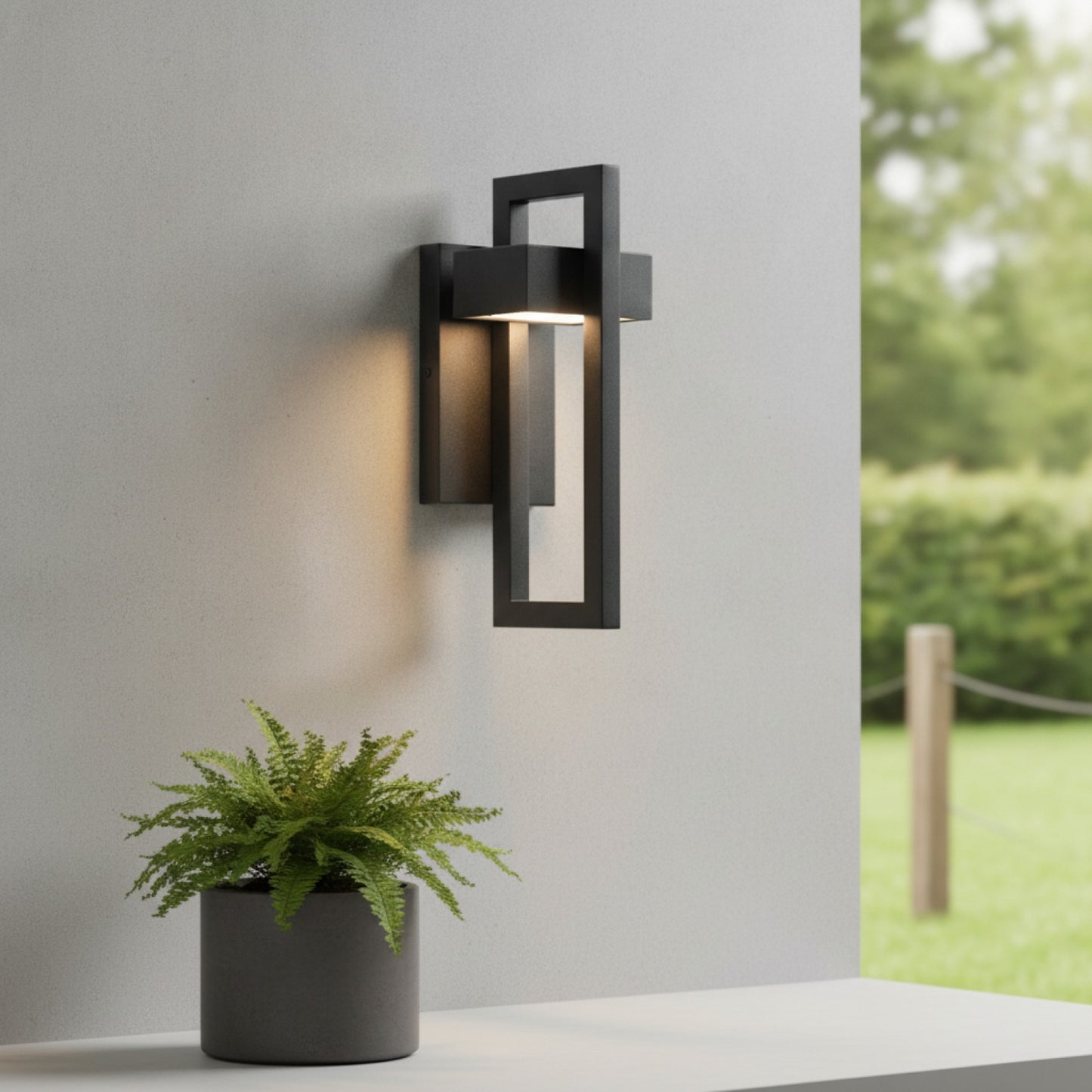 Applique Murale Extérieure Vintage Noire LED