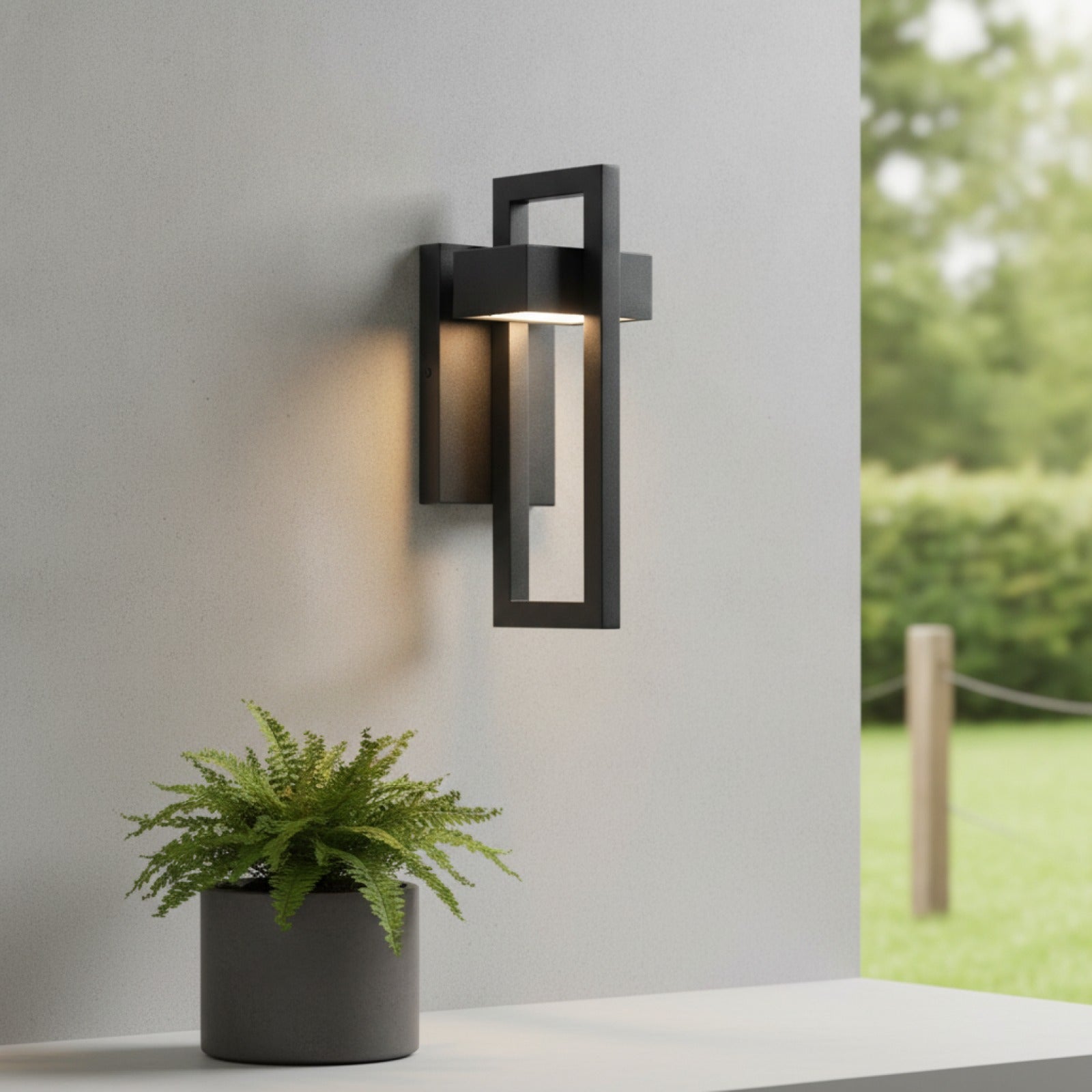 Applique Murale Extérieure Vintage Noire LED
