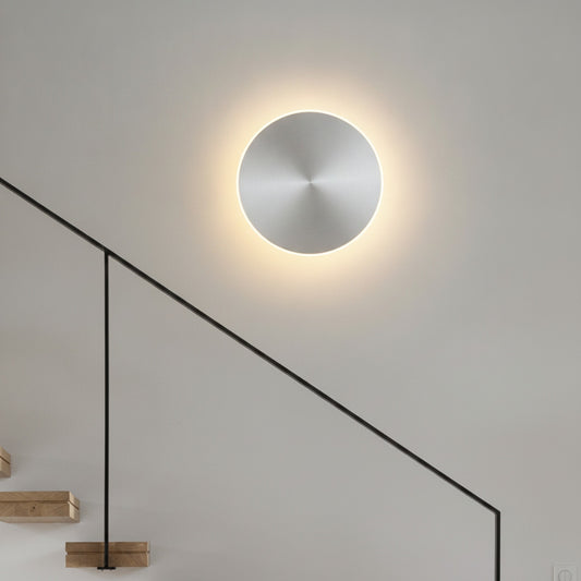 Lampe Murale LED Circulaire en Aluminium - Luminaire Moderne pour Salon et Escalier
