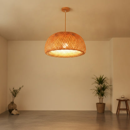 Lampe Suspendue Bambou Tissée à la Main - Style Chinois (18/19/30cm) - Luminaire Déco Restaurant & Maison