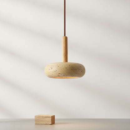 Lampe Suspendue Wabi Sabi Pierre Jaune