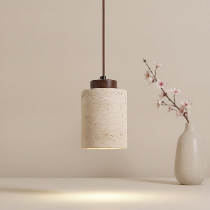 Lustre Suspendu Travertin Style Japonais - Lampe LED Design pour Cuisine & Salon