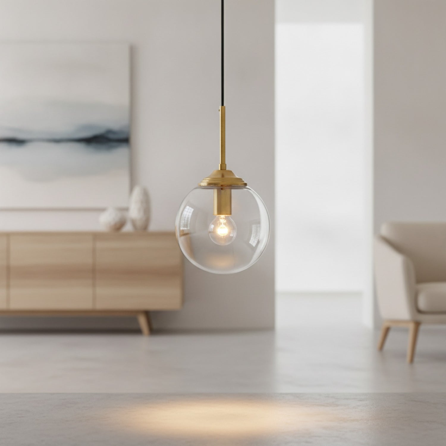 Lustre LED Moderne en Métal et Verre - Design Nordique Créatif pour Salon & Salle à Manger