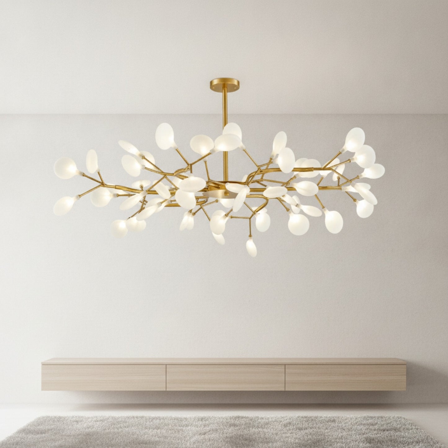 Lustre Plafonnier LED Doré Style Nordique