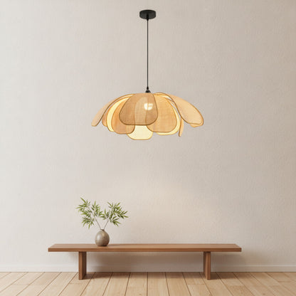 Lustre en Rotin Tissé à la Main - Style Japonais & Asiatique pour Salle à Manger et Chambre