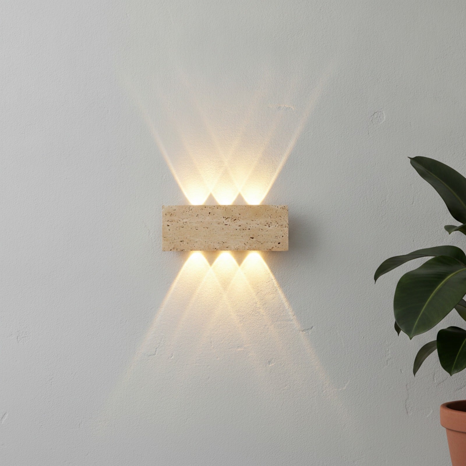 Lampe Murale LED Extérieure Wabi-Sabi - Étanche IP65, Style Rétro Pierre pour Jardin et Intérieur